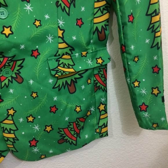 Suitmeister Christmas Trees Green Holiday Blazer - Picture 6 of 14